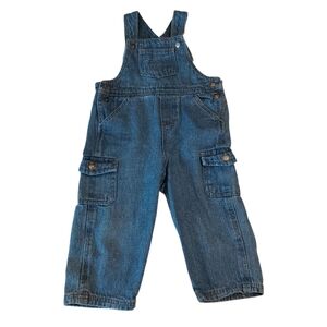 Calvin Klein Toddler Denim Blue Overalls 18M EUC